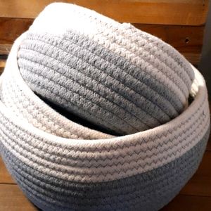 Set/3 Coiled Fabric Baskets by Indaba